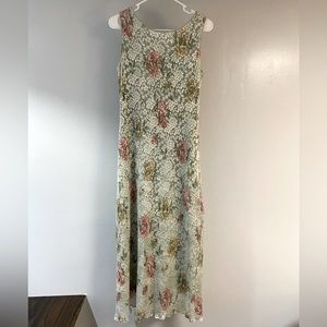 Vintage 90s cottage core, grandma chic formal dress
